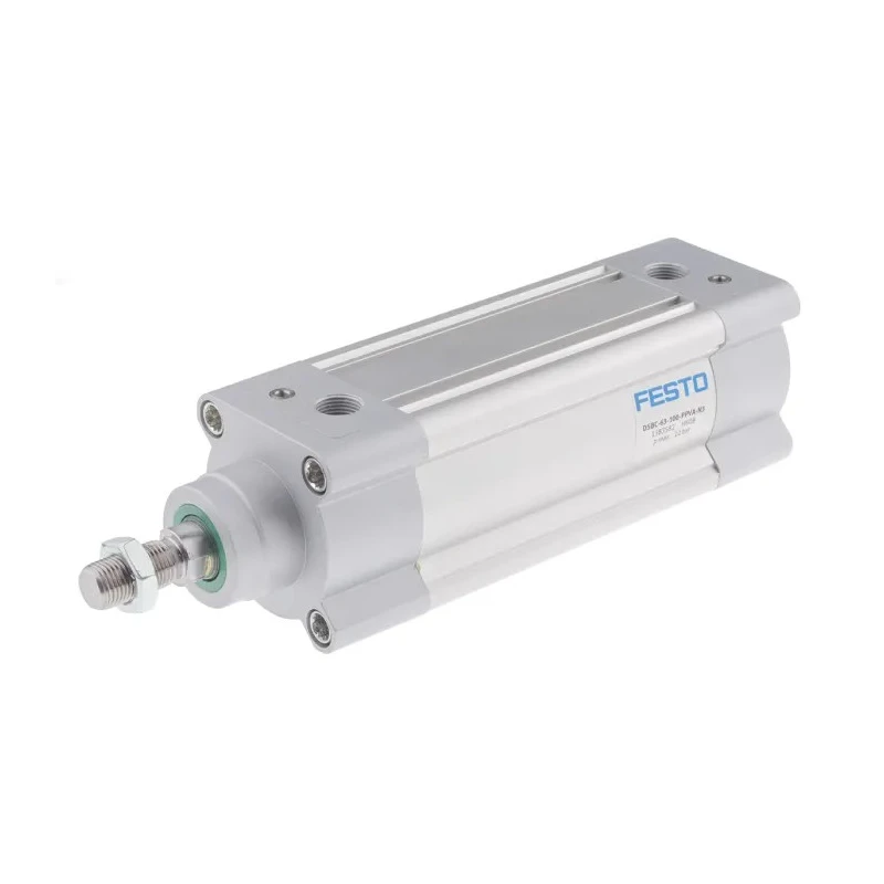 Festo Pneumatic Piston Rod Cylinder 63mm Bore, 100mm Stroke Length, Double Acting, Aluminium Body, DSBC-63-100-PPVA-N3