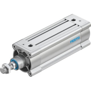 Festo Pneumatic Piston Rod Cylinder 80mm Bore, 150mm Stroke, Double Acting, Aluminium Body DSBC-80-150-PPVA-N3
