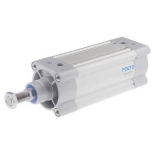 Festo Pneumatic Piston Rod Cylinder Double Acting 80mm Bore 125mm Stroke Aluminium Body DSBC-80-125-PPVA-N3