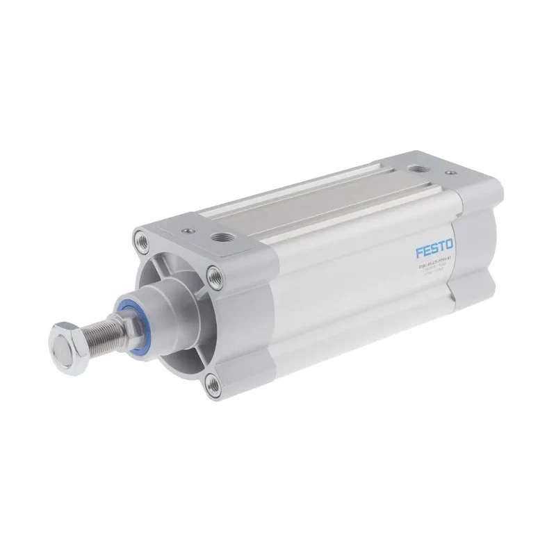 Festo Pneumatic Piston Rod Cylinder Double Acting 80mm Bore 125mm Stroke Aluminium Body DSBC-80-125-PPVA-N3