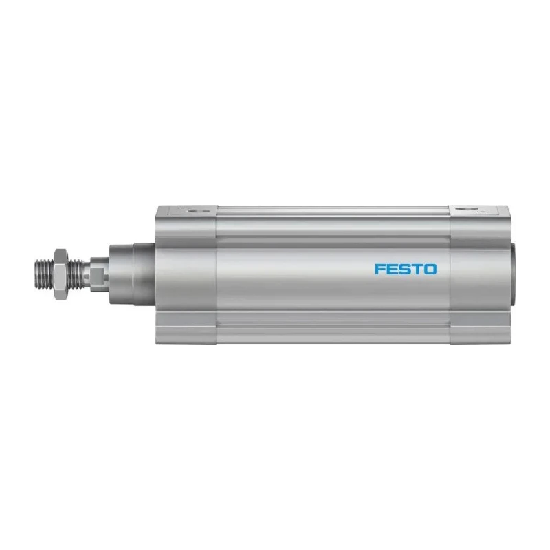 Festo Pneumatic Piston Rod Cylinder Double Acting 80mm Bore 125mm Stroke Aluminium Body DSBC-80-125-PPVA-N3