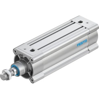 Festo Pneumatic Piston Rod Cylinder 80mm Bore, 160mm Stroke, Double Acting, Through Hole Mount DSBC-80-160-PPVA-N3