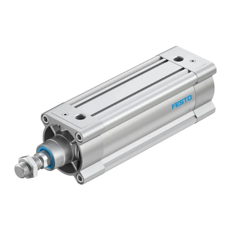 Festo Pneumatic Piston Rod Cylinder 80mm Bore, 160mm Stroke, Double Acting, Through Hole Mount DSBC-80-160-PPVA-N3