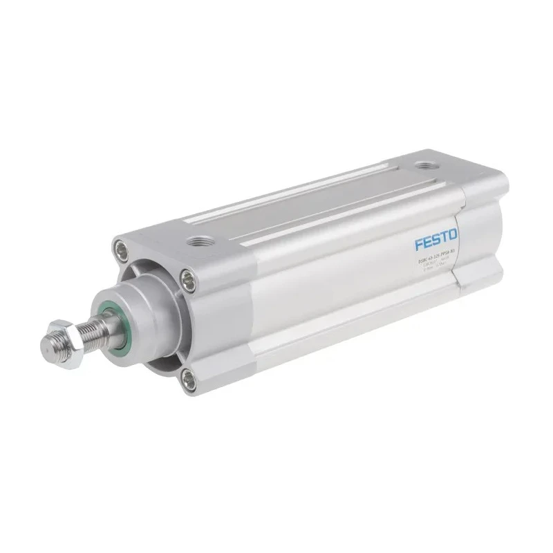 Festo Pneumatic Piston Rod Cylinder 63mm Bore, 125mm Stroke, Double Acting, Aluminium Body DSBC-63-125-PPSA-N3