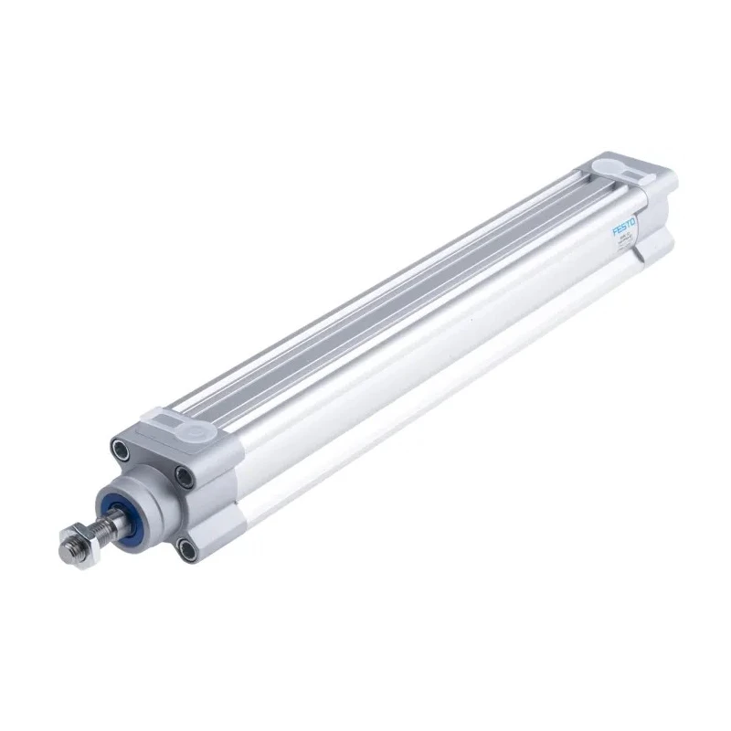 Festo Pneumatic Piston Rod Cylinder 32mm Bore, 250mm Stroke, Double Acting, Aluminium Body, Through Hole DSBC-32-250-PPSA-N3