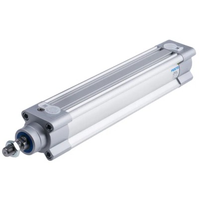 Festo Pneumatic Piston Rod Cylinder Double Acting 40mm Bore, 200mm Stroke, Aluminium Body, Air Cushion DSBC-40-200-PPVA-N3