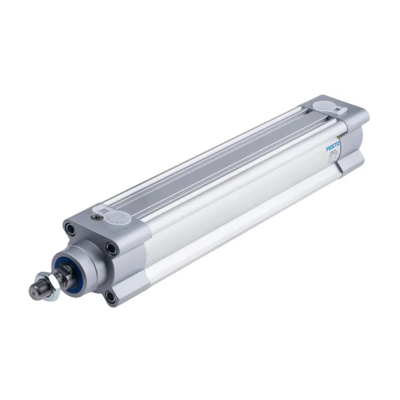 Festo Pneumatic Piston Rod Cylinder Double Acting 40mm Bore, 200mm Stroke, Aluminium Body, Air Cushion DSBC-40-200-PPVA-N3