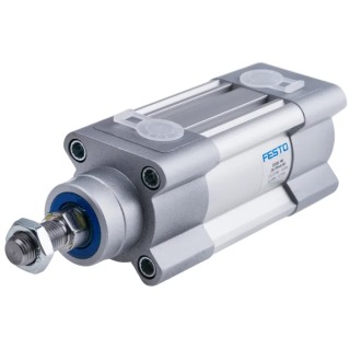 Festo Pneumatic Piston Rod Cylinder 40mm Bore, 20mm Stroke, Double Acting, Air Cushion, Aluminium Body DSBC-40-20-PPSA-N3