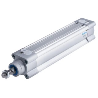 Festo Pneumatic Piston Rod Cylinder 40mm Bore, 160 mm Stroke, Double Acting, Air Cushion, Aluminium Body DSBC-40-160-PPVA-N3