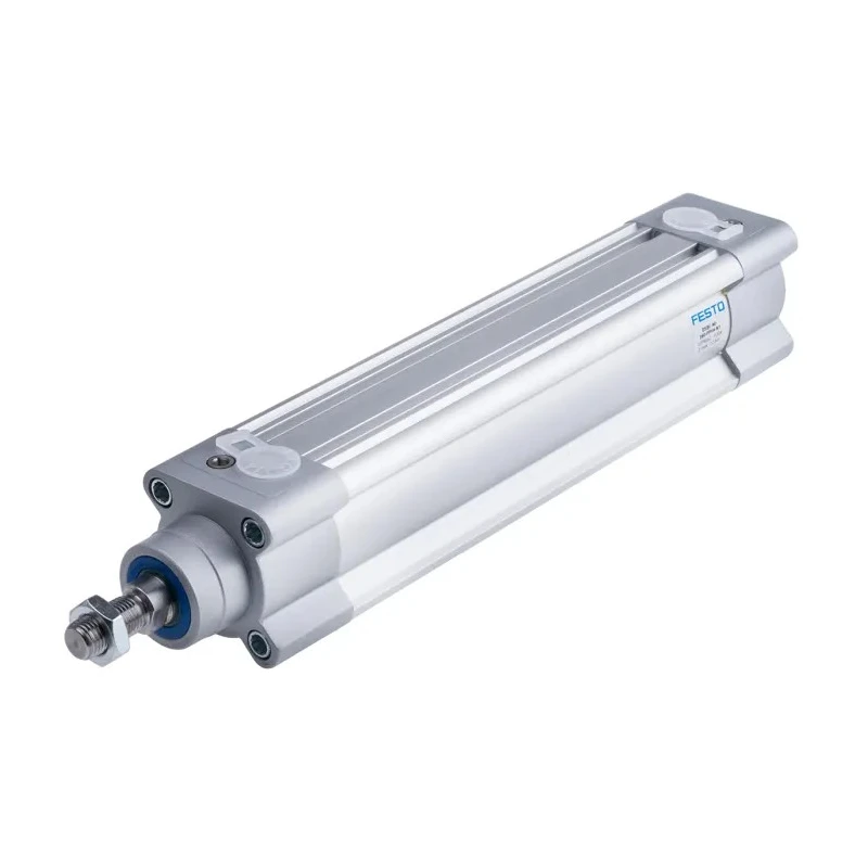 Festo Pneumatic Piston Rod Cylinder 40mm Bore, 160 mm Stroke, Double Acting, Air Cushion, Aluminium Body DSBC-40-160-PPVA-N3