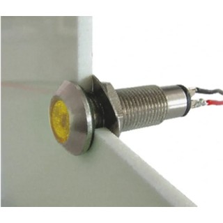 Marl Panel Mount LED Indicator Yellow 8.1 mm Mount Hole, IP67, 12-28V DC, 16mA Forward Current 534-521-63