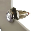 Marl White Panel Mount Indicator, 12V, 28V, Solder Tab Termination, IP67, Prominent Bezel 531-997-63