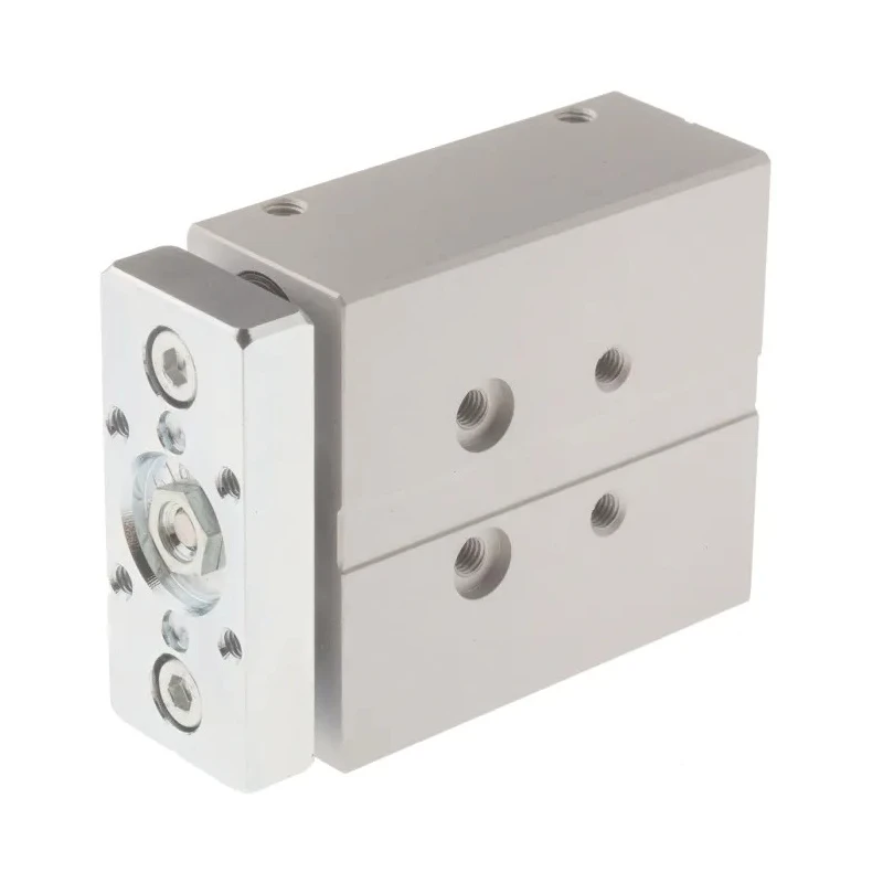 Festo Pneumatic Guided Cylinder 12mm Bore Double Acting 30mm Stroke Through Hole Mount DFM Series DFM-12-30-P-A-KF