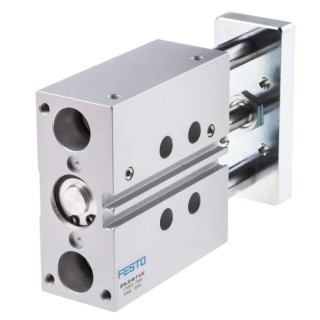Festo Pneumatic Guided Cylinder 20mm Bore, DFM Series, Double Acting, 40mm Stroke, Through Hole Mount DFM-20-40-P-A-KF