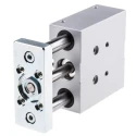 Festo Pneumatic Guided Cylinder 20mm Bore, DFM Series, Double Acting, 40mm Stroke, Through Hole Mount DFM-20-40-P-A-KF