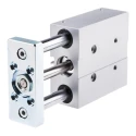 Festo Pneumatic Guided Cylinder 20mm Bore Double Acting Through Hole Mount 10 bar Anodised Aluminium DFM-20-50-P-A-KF