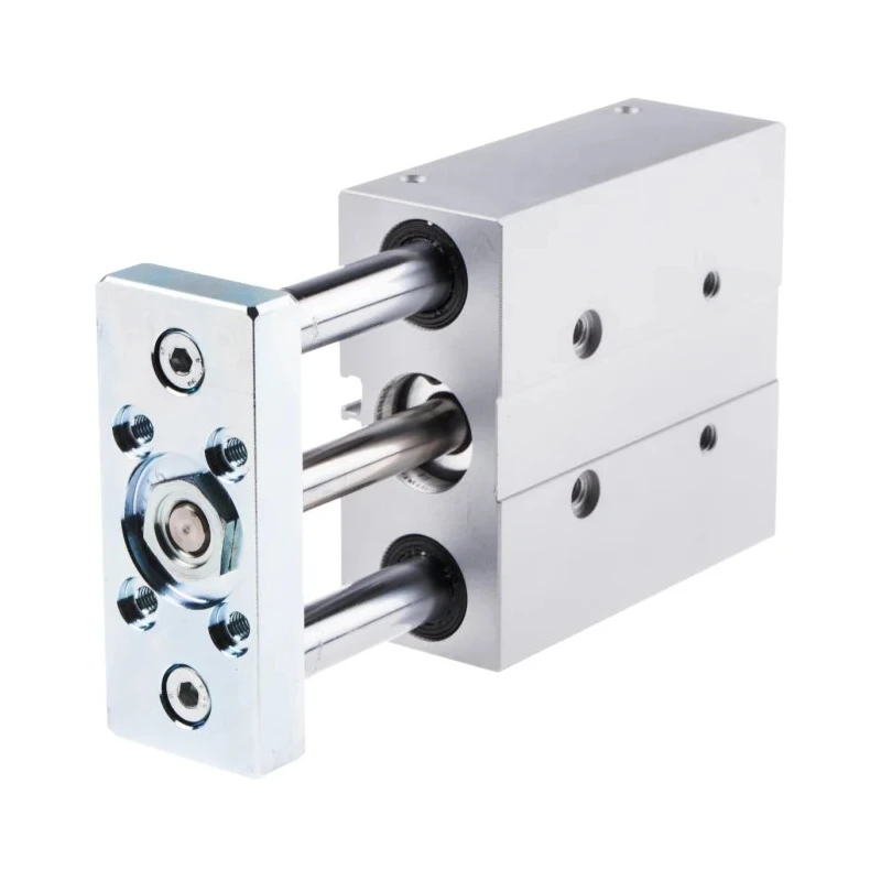 Festo Pneumatic Guided Cylinder 20mm Bore Double Acting Through Hole Mount 10 bar Anodised Aluminium DFM-20-50-P-A-KF