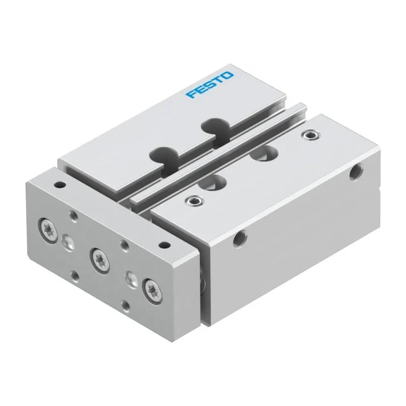 Festo Pneumatic Guided Cylinder 12mm Bore 30mm Stroke Double Acting Through Hole Mount DFM-12-30-P-A-GF