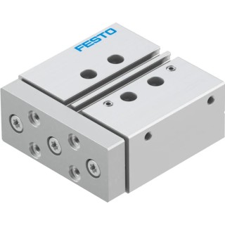 Festo Pneumatic Guided Cylinder DFM Series 20mm Bore, 30mm Stroke Double Acting with Elastic Cushioning and DFM-20-30-P-A-GF