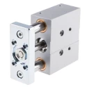 Festo Pneumatic Guided Cylinder DFM Series 20mm Bore, 30mm Stroke Double Acting with Elastic Cushioning and DFM-20-30-P-A-GF