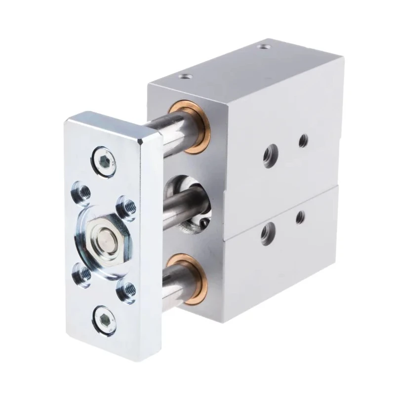 Festo Pneumatic Guided Cylinder DFM Series 20mm Bore, 30mm Stroke Double Acting with Elastic Cushioning and DFM-20-30-P-A-GF