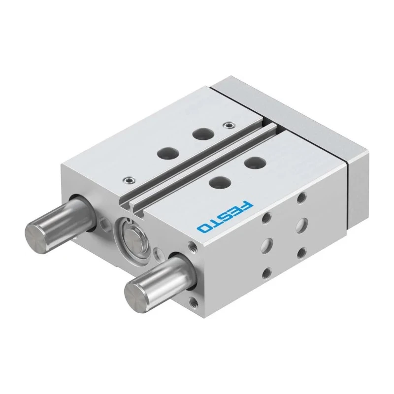 Festo Pneumatic Guided Cylinder 20mm Bore 40mm Stroke Double Acting DFM Series with Elastomer Cushioning DFM-20-40-P-A-GF