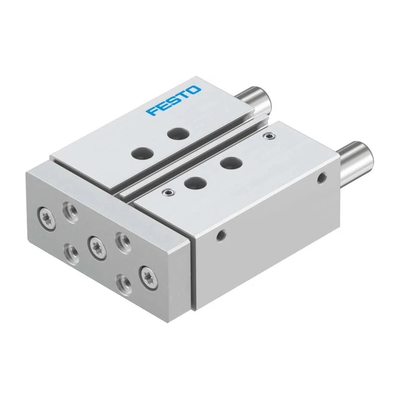Festo Pneumatic Guided Cylinder 20mm Bore 40mm Stroke Double Acting DFM Series with Elastomer Cushioning DFM-20-40-P-A-GF