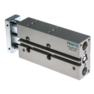 Festo Pneumatic Guided Cylinder 12mm Bore, 80mm Stroke, Double Acting, Through Hole Mount, DFM Series DFM-12-80-P-A-GF