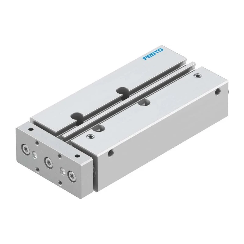 Festo Pneumatic Guided Cylinder 12mm Bore, 80mm Stroke, Double Acting, Through Hole Mount, DFM Series DFM-12-80-P-A-GF