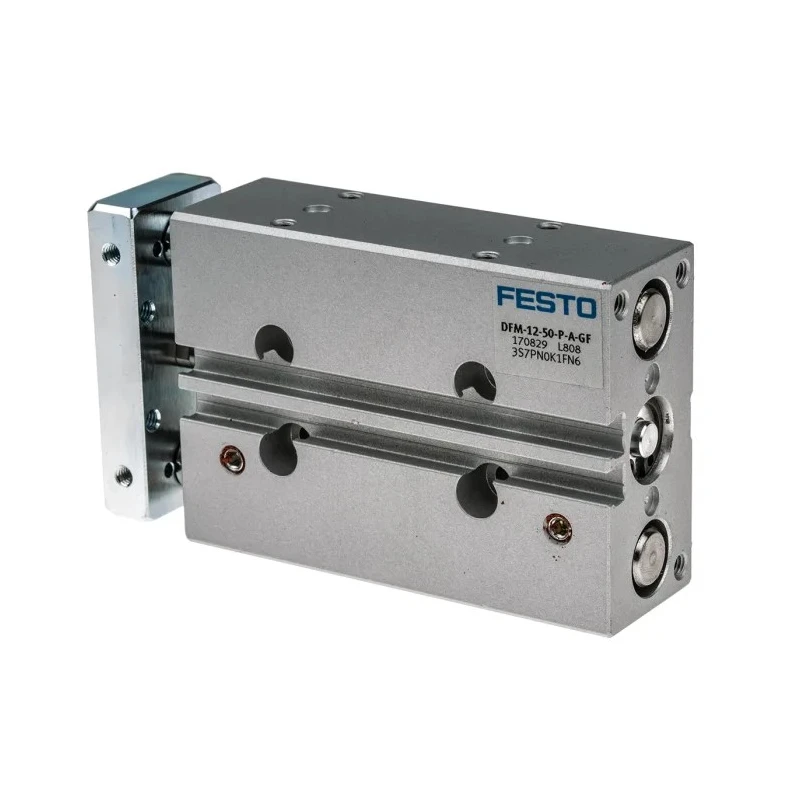 Festo Pneumatic Guided Cylinder 12mm Bore 50mm Stroke Double Acting Aluminium Body DFM-12-50-P-A-GF