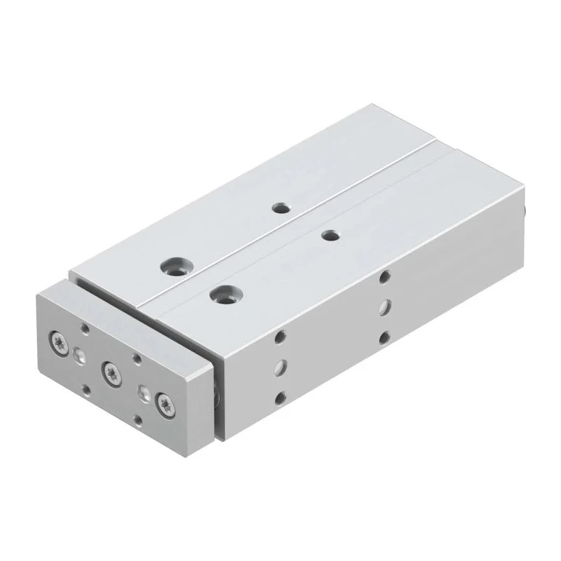 Festo Pneumatic Guided Cylinder 12mm Bore, 80mm Stroke, Double Acting, Through Hole Mount, DFM Series DFM-12-80-P-A-GF