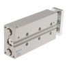 Festo Pneumatic Guided Cylinder 16mm Bore, DFM Series, 100 mm Stroke, Double Acting, Through Hole Mount DFM-16-100-P-A-GF