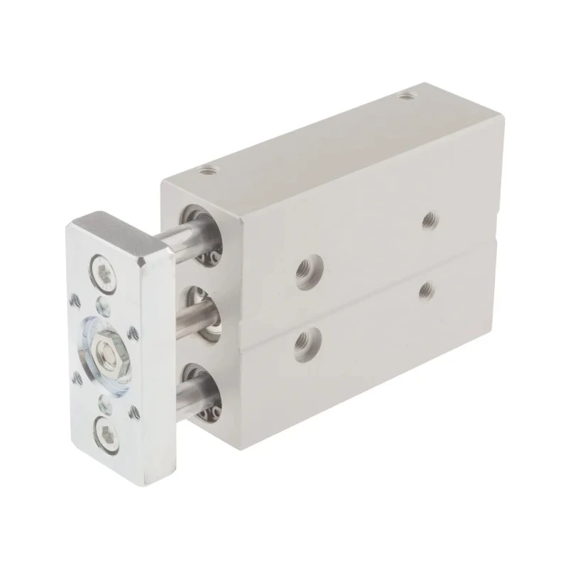 Festo Pneumatic Guided Cylinder 12mm Bore 50mm Stroke 10 Bar Double Acting Through Hole Mount DFM-12-50-P-A-KF