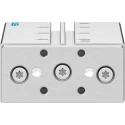 Festo Pneumatic Guided Cylinder 16mm Bore, DFM Series, 100 mm Stroke, Double Acting, Through Hole Mount DFM-16-100-P-A-GF