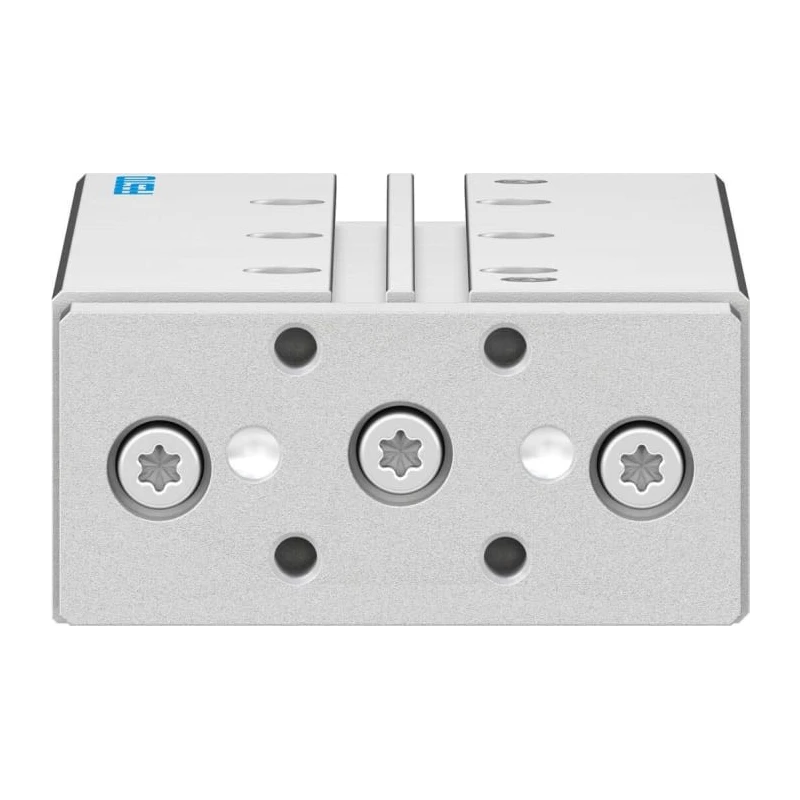 Festo Pneumatic Guided Cylinder 16mm Bore, DFM Series, 100 mm Stroke, Double Acting, Through Hole Mount DFM-16-100-P-A-GF