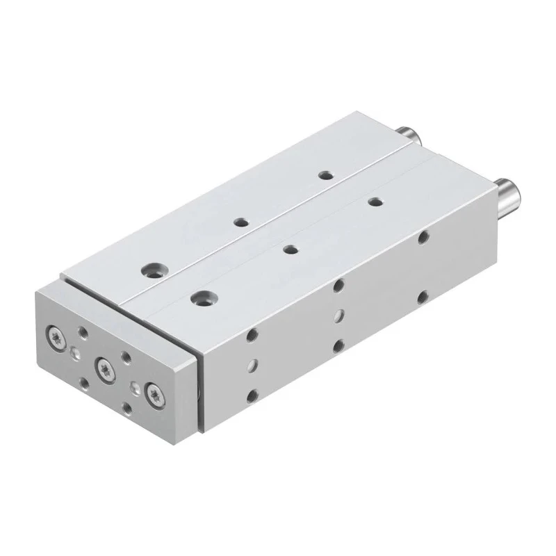 Festo Pneumatic Guided Cylinder 16mm Bore, DFM Series, 100 mm Stroke, Double Acting, Through Hole Mount DFM-16-100-P-A-GF
