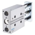 Festo Pneumatic Guided Cylinder, 20mm Bore, 80mm Stroke, Double Acting, Through Hole Mount, Elastomer DFM-20-80-P-A-GF