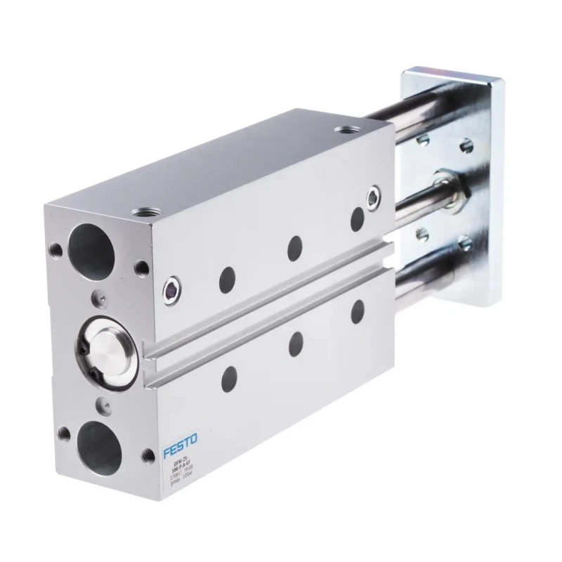 Festo Pneumatic Guided Cylinder 25mm Bore, 100mm Stroke, Double Acting, Through Hole Mount, Stainless DFM-25-100-P-A-GF