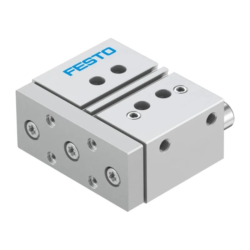 Festo Pneumatic Guided Cylinder 32mm Bore 25mm Stroke Double Acting Through Hole Mount DFM-32-25-P-A-GF