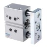 Festo Pneumatic Guided Cylinder 32mm Bore, DFM Series, 25 mm Stroke, Double Acting, 10 bar Pressure, Model DFM-32-25-P-A-KF