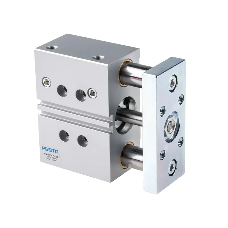 Festo Pneumatic Guided Cylinder 32mm Bore Double Acting Through Hole Mount 10 bar Pressure DFM-32-30-P-A-GF