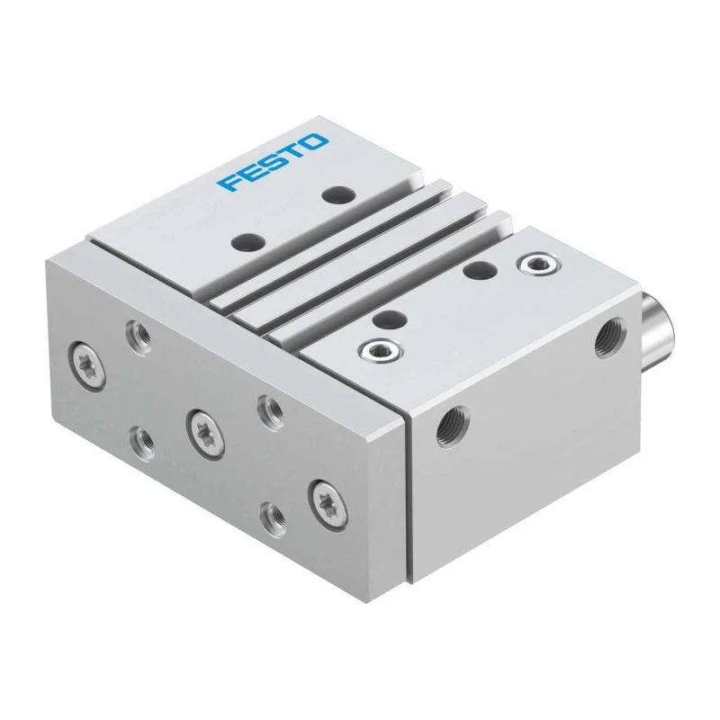 Festo Pneumatic Guided Cylinder DFM Series 50 mm Bore Double Acting Through Hole Mount 10 bar Pressure DFM-50-50-P-A-GF