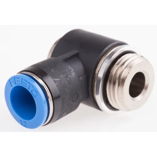 Festo Nickel Plated Brass Pneumatic Fitting Male G 1/2 Metric Thread Push-In 12 mm QSLV-G1/2-12-I