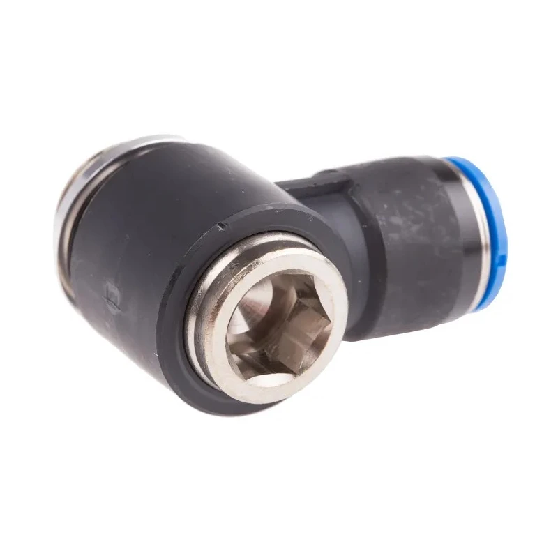 Festo Nickel Plated Brass Pneumatic Fitting Male G 1/2 Metric Thread Push-In 12 mm QSLV-G1/2-12-I
