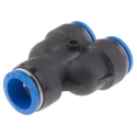 Festo Polybutylene Terephthalate Pneumatic Fitting Push-in 16 mm Nickel Plated Chemical Resistant Food Grade QSY-16
