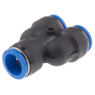 Festo Polybutylene Terephthalate Pneumatic Fitting Push-in 16 mm Nickel Plated Chemical Resistant Food Grade QSY-16