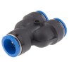 Festo Polybutylene Terephthalate Pneumatic Fitting Push-in 16 mm Nickel Plated Chemical Resistant Food Grade QSY-16