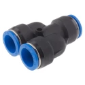 Festo Polybutylene Terephthalate Pneumatic Fitting Push-in 16 mm Nickel Plated Chemical Resistant Food Grade QSY-16