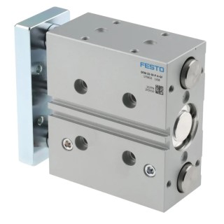 Festo Pneumatic Guided Cylinder 32mm Bore 50mm Stroke Double Acting, DFM Series DFM-32-50-P-A-GF