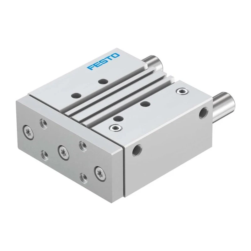 Festo Pneumatic Guided Cylinder 50mm Bore, 80mm Stroke, Double Acting, Through Hole Mount DFM-50-80-P-A-GF